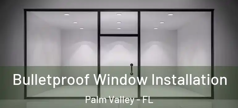  Bulletproof Window Installation Palm Valley - FL