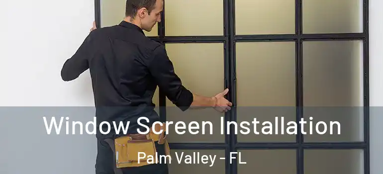  Window Screen Installation Palm Valley - FL